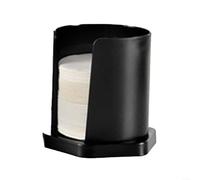 Support de filtre à café en alliage d'aluminium pour papier filtre en forme de cône et d'éventail, protège de la poussière et de l'humidité avec couvercle facile à utiliser (noir)