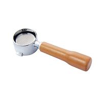 Support de filtre à café réutilisable en acier inoxydable 51 mm pour machine à café Delonghi ECP35.31 à deux oreilles, poignée en hêtre