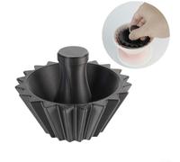 Support de filtre à café transparent - Robuste pour retenue de forme Petg pour 4 cônes de taille standard, aide à l'extraction uniforme du débit d'eau, noir, gris, rose (beige)