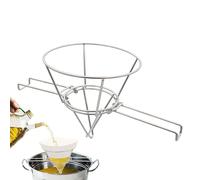 Support de filtre pour friteuse - Cône de sirop d'érable pour filtrer | Cadre en acier inoxydable haute résistance avec bras pliables et crochet universel pour rebord de restaurant, hôtel et cuisine