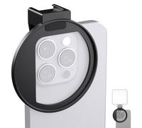 Support de filtre pour téléphone portable de 67 mm, adaptateur de filtre universel, extension de sabot de flash en métal, compatible avec les filtres filetés de 67 mm, pour la photographie de