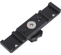 Support de fixation à griffe double,adaptateur de plaque de montage à griffe,barre d'extension double griffe pour appareil photo reflex numérique Nikon,Canon,Sony,flash,vidéo LED,microphone