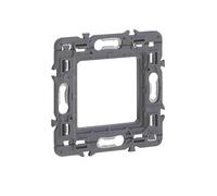 Support de fixation à vis Batibox 1 poste Mosaic noir Legrand, lot de 10