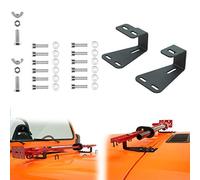 Support de fixation de capot de montage de charnière de montage à cric Hi-Lift compatibles avec Wrangler CJ 1944-1986 / YJ 1987-1995 / TJ 1997-2006 (paire, noir)