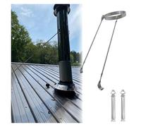 Support de fixation de cheminée Support mural de cheminée résistant aux intempéries, kit de fixation de toit, supports de protection universels pour conduit de cheminée(Hoop Dia-4.5"/11.5cm)