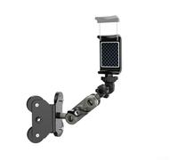 Support de fixation de clôture à maillons de chaîne - Clip pour caméra d'action Smartphone pour filet de tennis - Outil d'analyse vidéo sport en aluminium léger noir
