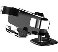 Support de fixation de téléphone ajustable avec ventouse pour la voiture Support de navigation avec prise d'air en pâte Style argenté