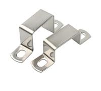 Support de fixation for tube ohmique carré/rectangulaire épais en acier inoxydable 304, type U/M, avec clip de selle et boucle.(80 x 80 (1Pcs))