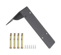Support de fixation murale pour étagères flottantes robustes avec support vertical soudé pour une charge accrue dans les configurations d'étagères et d'affichage (20,3 cm)