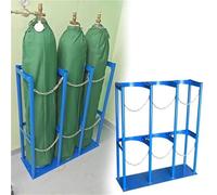 Support de fixation pour bouteille d'oxygène - Support robuste pour bouteille d'oxygène de 40 L, avec chaîne de sécurité, support pour bouteilles de soudage commerciales pour hôpitaux, (larg
