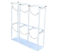 Support De Fixation Pour Bouteilles D'Oxygène, Support Pour Bouteilles D'Azote, Supports Pour Bouteilles De Gaz, Compatible Avec Les Bouteilles D'Argon, D'Hydrogène Et De Co2, Bleu (2 Bouteilles) Ou