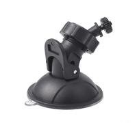 Support de fixation pour caméra embarquée avec rotation à 360° et collier réglable pour enregistreur de conduite - Mini base ventouse, interface 4 mm, voiture en plastique noir