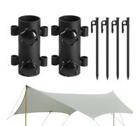 Support de fixation pour tente | Support de poteau de tente d'ombrage coupe-vent - Support de canne à pêche léger pour camping, pêche, plage, randonnée