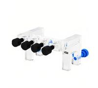 Support de Fixation pour Tube d'aquarium, Réservoir Poisson Supports Tuyau en Acrylique Transparent Pince Tubes d'eau Sortie Fixe Dosage Aquarium Support de Tube à 4 Voies pour Aquariums Fish Tank