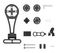 Support de fixation réglable pour ordinateur de vélo Garmin pour Bryton et WAHOO, support d'éclairage en alliage d'aluminium avec rotation à 180°, dégradé de rose (noir)