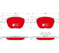 Support de fixation, support de fixation TRW GDB1583DTE