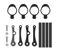 Support de Fixation Universel Pour Phare Moto, Montage Réglable en Aluminium Noir et Blanc - Résistant à la Corrosion, Facile à Installer pour Divers Modèles et