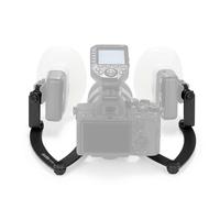 Support de flash flexible GODOX MF-DB avec deux supports de flash en alliage d'aluminium, tête rotative à 360°, multi-angle