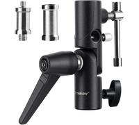 Support de Flash H Type 2 Sections 180°Réglable Adaptateur pour Flash Softbox Parapluie 1/4" 3/8" Support de Lumière Trépied Monopode