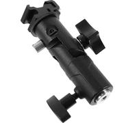 Support de Flash Pivotant pour Appareil Photo, Aluminium Noir | Montage sur Trépied ou Pied, Joint Réglable, Prise Hotshoe, pour Studio et Éclairage Photo