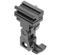 Support de Flash Portable pour Pied D’éclairage, Pince Parapluie Noire | Réglage Directionnel, Fixation à Gorge Plastique Mobile, Insertion D’ombrelle Réflectrice, Photographie