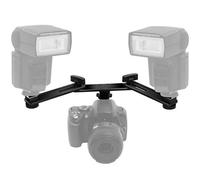 Support de flash pour appareil photo, double sabot de vitesse, support de parapluie pour lampe de poche Speedlite