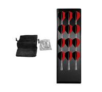 Support de fléchettes mural en bois à 12 trous, présentoir avec sac de rangement pour un accès facile, support de fléchettes mural avec construction durable, organisateur de salle de jeux pour la