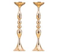 Support de Fleur Centres Table de Mariage pour Tables, 2 Pcs Vase Fleurs en Métal Doré Décoration Table Mariage Vases Trompettes Porte-Fleurs pour Tables Anniversaire Fête Cérémonie