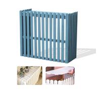 Support De Fleur Climatiseur En Bois Massif Climatiseur Extérieur Écran De Clôture Persienne Climatisation Porte-fleurs Cache De Protection Pour Climatisation Étanche (Color : Blue, Size : 85x35x84