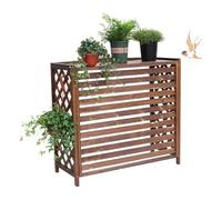 Support De Fleur Climatiseur En Bois Massif Climatiseur Extérieur Écran De Clôture Persienne Climatisation Porte-fleurs Cache De Protection Pour Climatisation Étanche (Size : L120 X W57 X H100cm)