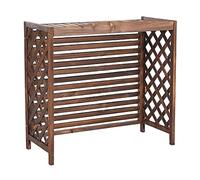 Support de fleur en bois Écran de clôture de climatiseur extérieur, couverture de protection de climatiseur de cache de cadre à persiennes pour les unités extérieures, 4 tailles (taille : 120x58x100c