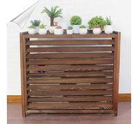 Support de Fleur en Bois Support de Climatisation Extérieure Décoration de Couverture de Climatisation en Bois Anticorrosif Carbonisé, Utilisé for Pergola Terrasse Jardin Balcon (Size : 105X47X80Cm)