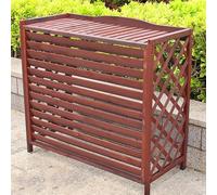 Support de fleurs de climatiseur en bois de cadre externe de climatiseur, support de plante à l'extérieur du couvercle de climatiseur de balcon, couverture de climatisation de stores de support de fle