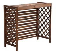 Support De Fleurs De Décoration D'étagère À Persiennes, Couverture De Climatisation Extérieure En Bois, Support De Fleurs Extérieur En Bois Massif(115x54x95cm/45.2x21.2x37.4in)