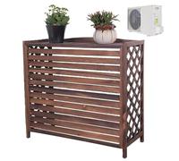 Support de fleurs en bois AC à persiennes, couverture de climatiseur for fenêtre extérieure, support for plantes climatisées, grille de protection for climatisation, anti-poussière/coupe-vent(Color:11
