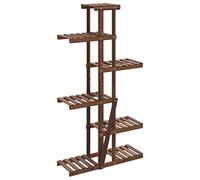 Support de fleurs en bois de sapin massif - 75 x 25 x 140,5 cm - Avec carbonisation - Résistant aux intempéries - Polyvalent - Pour balcon, terrasse, salon, escalier de plantes élégant et décoration