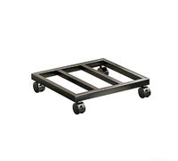 Support de fleurs en métal à trois niveaux avec finition imperméable et roulettes pivotantes pour intérieur et extérieur (P)
