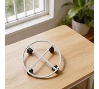 Support de fleurs en métal à trois niveaux avec finition imperméable et roulettes pivotantes pour intérieur et extérieur (D)