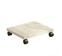 Support de fleurs en métal à trois niveaux avec finition imperméable et roulettes pivotantes pour intérieur et extérieur (J)