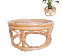 Support de fleurs en rotin - Support de fleurs nordique en rotin pour la maison | Support de pot de fleurs, support décoratif pour succulentes, petite étagère pour pot d'écrit