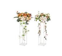 Support De Fleurs Mariage Acrylique Elegant Pour Réception Evenement 80cm 2PCS