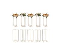 VEVOR Support de fleurs 80 cm Métal doré Présentoir géométrique acrylique 10 pcs Mariage