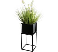 Support de fleurs, massif de fleurs sur pied, moderne, métal, grenier, noir 50 cm
