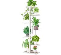 Support de Fleurs Multicouche Nordique intérieur Maison Balcon Support de Plantes en Pot Fer Salon Support de Plantes en Pot Suspendu, blanc-126 cm