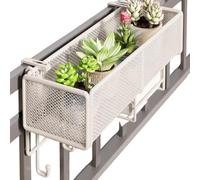 Support de fleurs pour balcon et étagère - Support de pot de fleurs en fer pour rebord de fenêtre à suspendre et séchoir pour jardin et maison