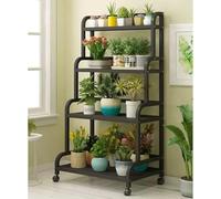 Support De Fleurs Robuste,Étagère Porte-Pot De Fleurs à 4 Niveaux,Organisateur De Rangement De Présentoir De Support De Jardinière étanche Intérieur, Extérieur, avec, 60x50x140cm