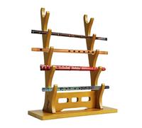 Support de flûte en bois, porte-cannelure en bois | Support de ski à 5 étages | Organisateur de flûte, élégant Support de table pour skis pour le salon