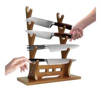 Support de flûte - Support de flûte en bois à 5 niveaux, support de présentation de fourreau | Support de table élégant pour le salon | Look transitionnel pour afficher votre collection