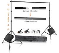 Support de fond, barre transversale réglable, sacs de sable inclus, ajouter un nouveau sac de sable, 2,6 m x 3 m