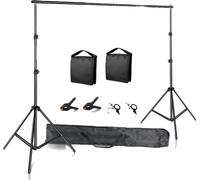 Support de fond, barre transversale réglable, support stable, trépied télescopique, nouveau sac de sable flexible, 2600X3000